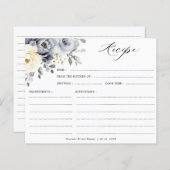 シルバーグレイアイボリーフローラボホブライダルシャワーレシピ (正面/裏面)