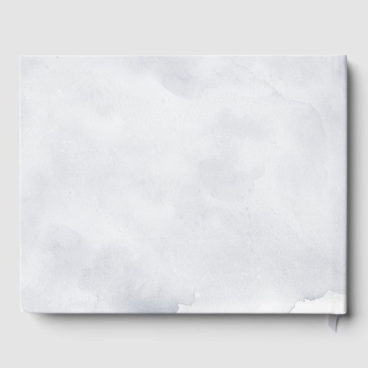 シルバーグレイアイボリーフローラ素朴ウィンター結婚ズ ゲストブック (裏面)