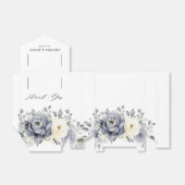 シルバーグレイアイボリーフローラ素朴ウィンター結婚ズ フェイバーボックス (折り畳みなし)