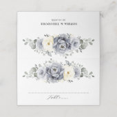 シルバーグレイアイボリーフローラ素朴ウィンター結婚ズ プレイスカード (外部開封)