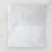 シルバーグレイアイボリーフローラ素朴ウィンター結婚ズ プレイスカード (内部開封)