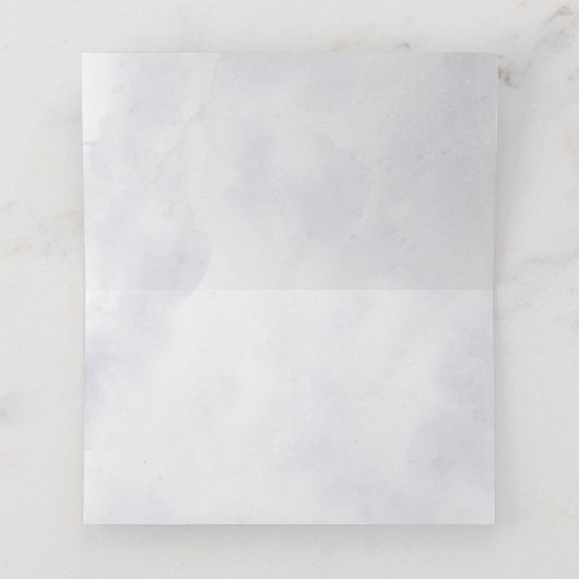 シルバーグレイアイボリーフローラ素朴ウィンター結婚ズ プレイスカード (内部開封)