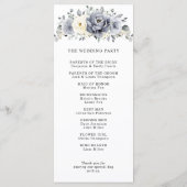 シルバーグレイアイボリーフローラ素朴ウィンター結婚ズ プログラム (裏面)