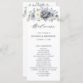シルバーグレイアイボリーフローラ素朴ウィンター結婚ズ プログラム (正面/裏面)