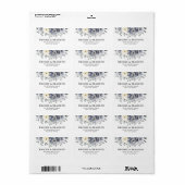 シルバーグレイアイボリーフローラ素朴ウィンター結婚ズ ラベル (フルシート)