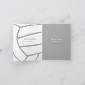 シルバーグレイアートバレーボールスポーツ誕生日 カード (内部)