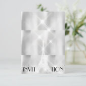 シルバーグレイエッフェルタワーパリブライダルシャワーイベント 招待状 (スタンド正面)