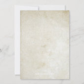 シルバーグレイエレガントブルー多肉性ヴィンテージウェディング 招待状 (裏面)