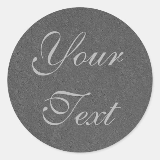 シルバーグレイカスタム封筒用シールと文字 ラウンドシール (正面)