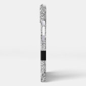 シルバーグレイグリッタースパフェイクークルズモノグラム iPhoneケース (左側面)