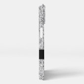 シルバーグレイグリッタースパフェイクークルズモノグラム iPhoneケース (右側面)