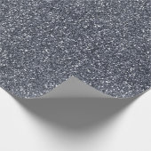 シルバーグレイグリッターデリケートホワイトブライダル ラッピングペーパー (角)