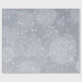 シルバーグレイグリッターホワイトかわいらし《写真》ぼけ味スパーク ラッピングペーパー (フラット)