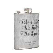 シルバーグレイザノットテイクショット結婚式の引き出物 フラスク (右)