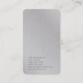 シルバーグレイシンプルトレンディープレーンコンサルタント 名刺 (裏面)