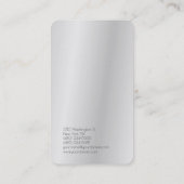 シルバーグレイシンプルトレンディープレーンプロフェッショナル 名刺 (裏面)