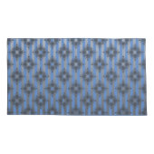 シルバーグレイストライプのハリウッドリージェンシーパターン 枕カバー (裏面-左)