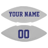 シルバーグレイネイビーブルーとホワイトカスタムサッカー アメリカンフットボール (パネル)