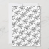 シルバーグレイバラエレガントフローラ結婚ズ 招待状 (裏面)