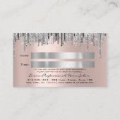 シルバーグレイバラシザーハールサロンスタイリストドリップ 予約カード (裏面)