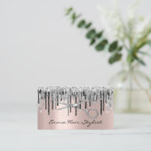 シルバーグレイバラシザーハールサロンスタイリストドリップ 予約カード (スタンド正面)