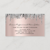 シルバーグレイバラシザーハールサロンスタイリストドリップ 予約カード (裏面)