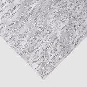 シルバーグレイフェイクグリッターゼブラストライプ 薄葉紙 (詳細)