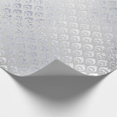 シルバーグレイフローラクジャイ王室のヤ ラッピングペーパー (角)