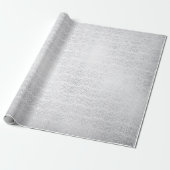 シルバーグレイフローラダマスク王室のフローラストライプ ラッピングペーパー (アンロールド)