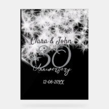 シルバーグレイブラック30結婚周年グリッター