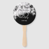 シルバーグレイブラック30結婚周年グリッター ハンドファン (裏面)