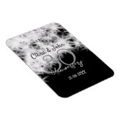 シルバーグレイブラック30結婚周年グリッター マグネット (右側)