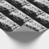 シルバーグレイブラック30結婚周年グリッター ラッピングペーパー (角)