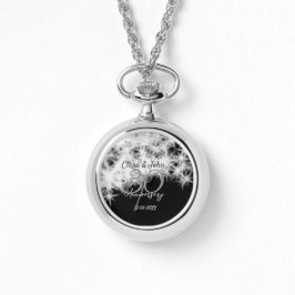 シルバーグレイブラック30結婚周年グリッター 腕時計