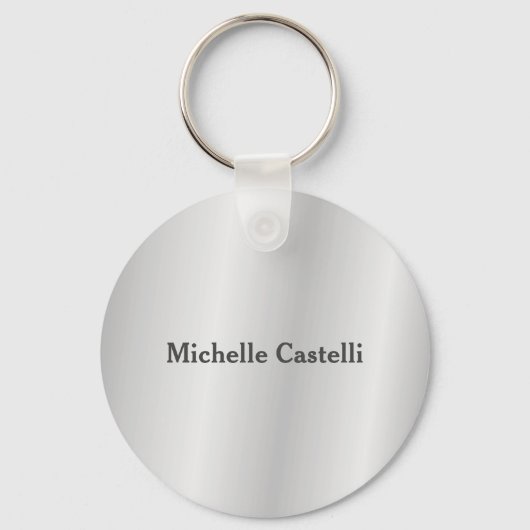 シルバーグレイプロフェッショナルユニーククラシカルシンプル キーホルダー (正面)