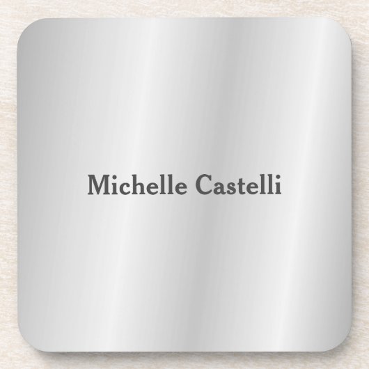 シルバーグレイプロフェッショナルユニーククラシカルシンプル コースター (正面)