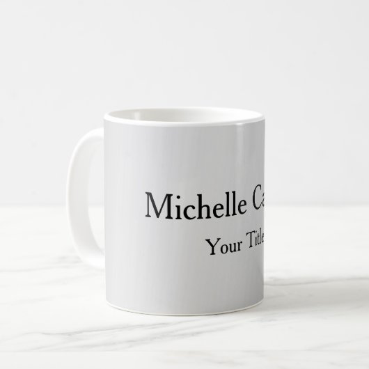 シルバーグレイプロフェッショナルユニーククラシカルシンプル コーヒーマグカップ (正面左)