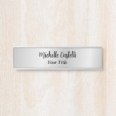 シルバーグレイプロフェッショナルユニーククラシカルシンプル サインプレート (正面)