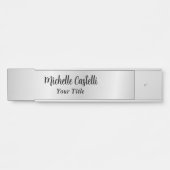 シルバーグレイプロフェッショナルユニーククラシカルシンプル サインプレート (正面)