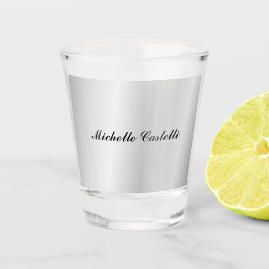 シルバーグレイプロフェッショナルユニーククラシカルシンプル ショットグラス (正面)