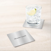 シルバーグレイプロフェッショナルユニーククラシカルシンプル スクエアペーパーコースター (インサイチュ)