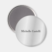 シルバーグレイプロフェッショナルユニーククラシカルシンプル マグネット (正面/裏面)