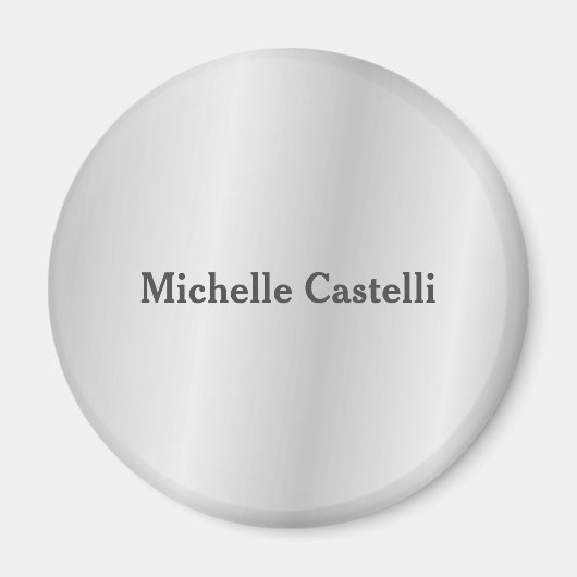 シルバーグレイプロフェッショナルユニーククラシカルシンプル マグネット (正面)