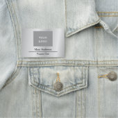 シルバーグレイプロフェッショナルユニーククラシカルシンプル 名札 (インサイチュ)