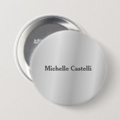 シルバーグレイプロフェッショナルユニーククラシカルシンプル 缶バッジ (正面&裏面)