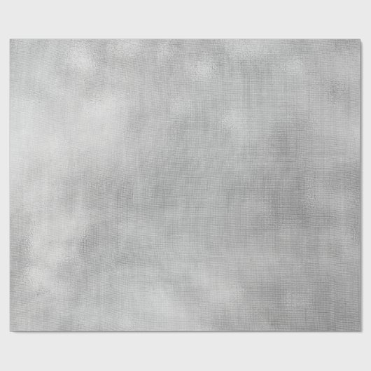 シルバーグレイミニマルリネンテキスタイルバーラップカンヴァ ラッピングペーパー (フラット)