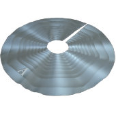 シルバーグレイモノグラムのクリスマスツリースカート ブラッシュドポリエステルツリースカート (アングル)