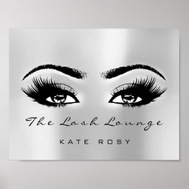 シルバーグレイ名メイクアップアーティスト美しいスタジオラッシュ ポスター