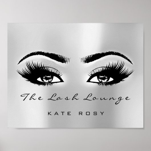 シルバーグレイ名メイクアップアーティスト美しいスタジオラッシュ ポスター (正面)