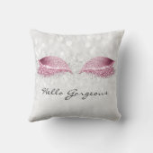 シルバーグレイ女の子メイクアップまぶしハローゴスピンク クッション (裏面)